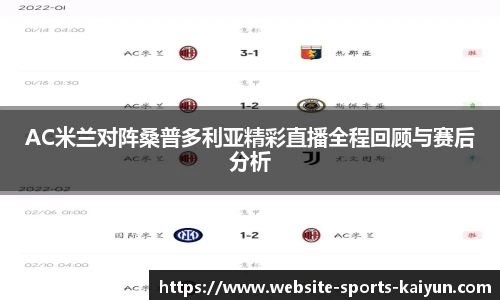 AC米兰对阵桑普多利亚精彩直播全程回顾与赛后分析